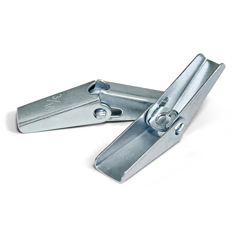 Instockbolts 1/4" x 3" Toggle Bolts and Wing Nut- Spring Toggle Bolt Anchors-Heavy Duty Hollow Wall Anchors for Drywall, Carbon Steel 10 Pack - Image 3